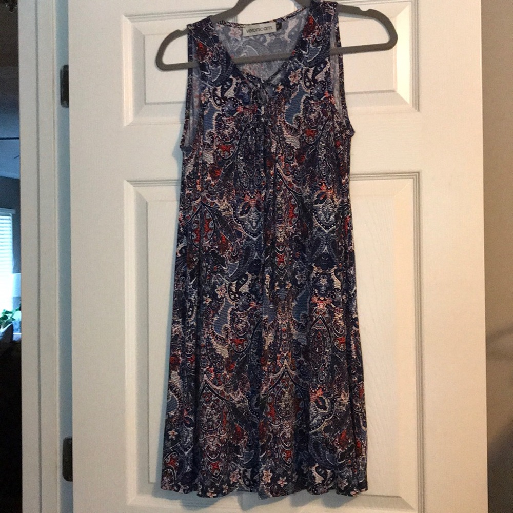 Veronica M Paisley Patterned Silk Dress (stretchy)